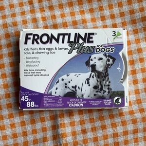 FRONTLINE Plus for Large Dogs (45–88 lbs), 3 Doses